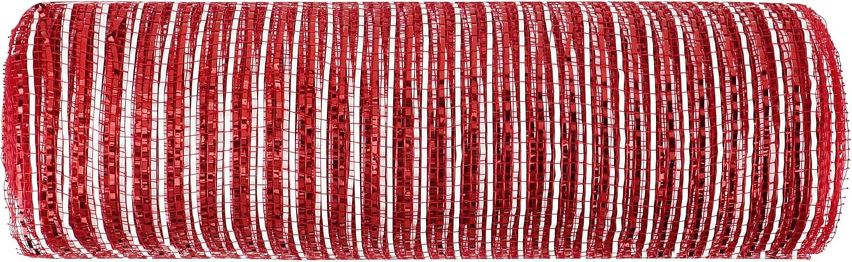 MEEDEE 10 Deco Mesh Navidad 10 Yards para Coronas y Árboles