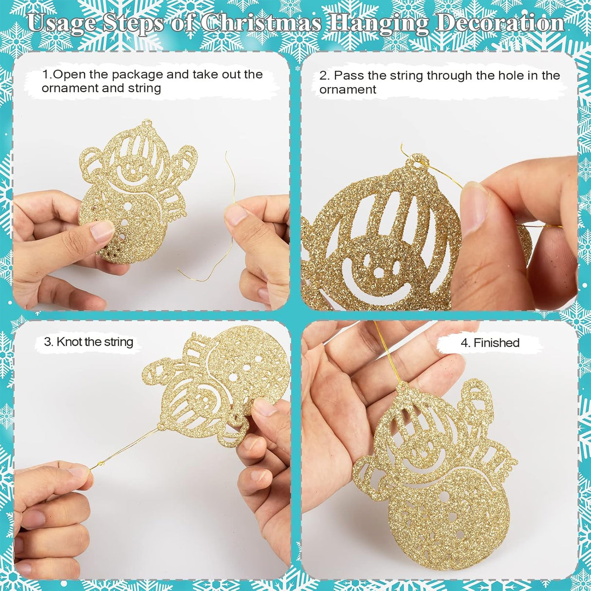 Juego de 42 Adornos de Árbol de Navidad - Decoración Festiva