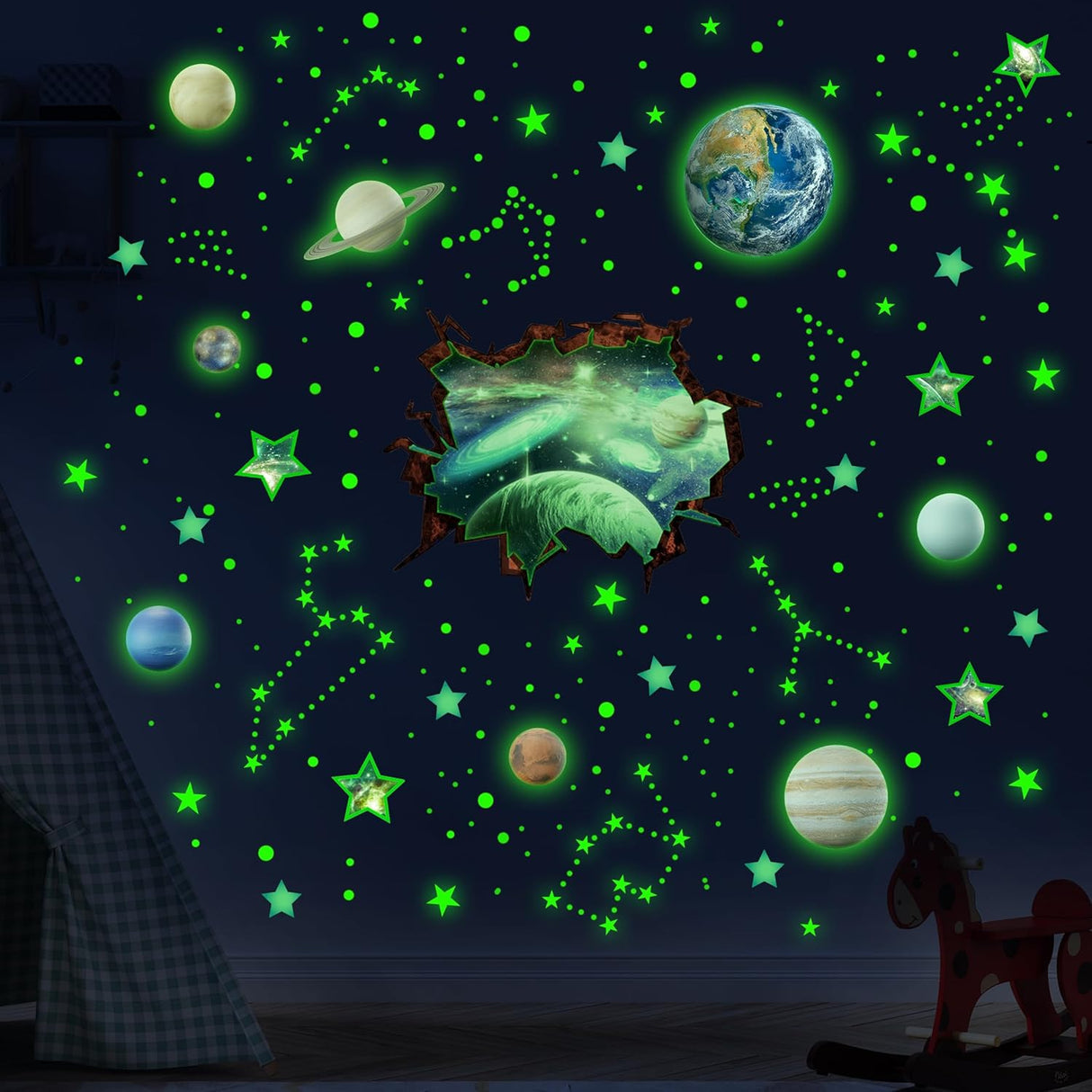 Vinilos de Pared Estrellas y Planetas, Decal Space Kids Room