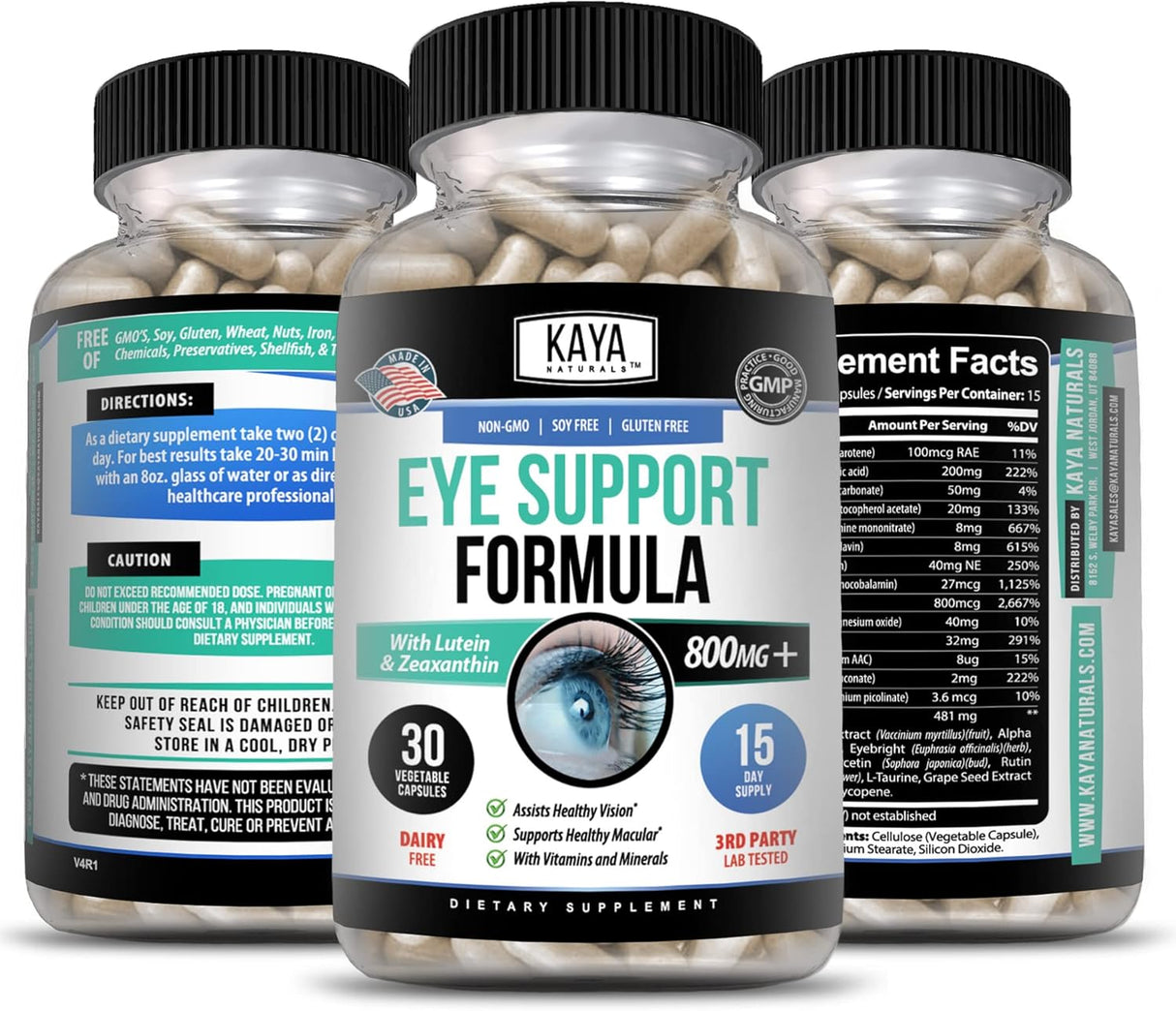 Suplemento de salud ocular luteína zeaxantina fatiga ocular