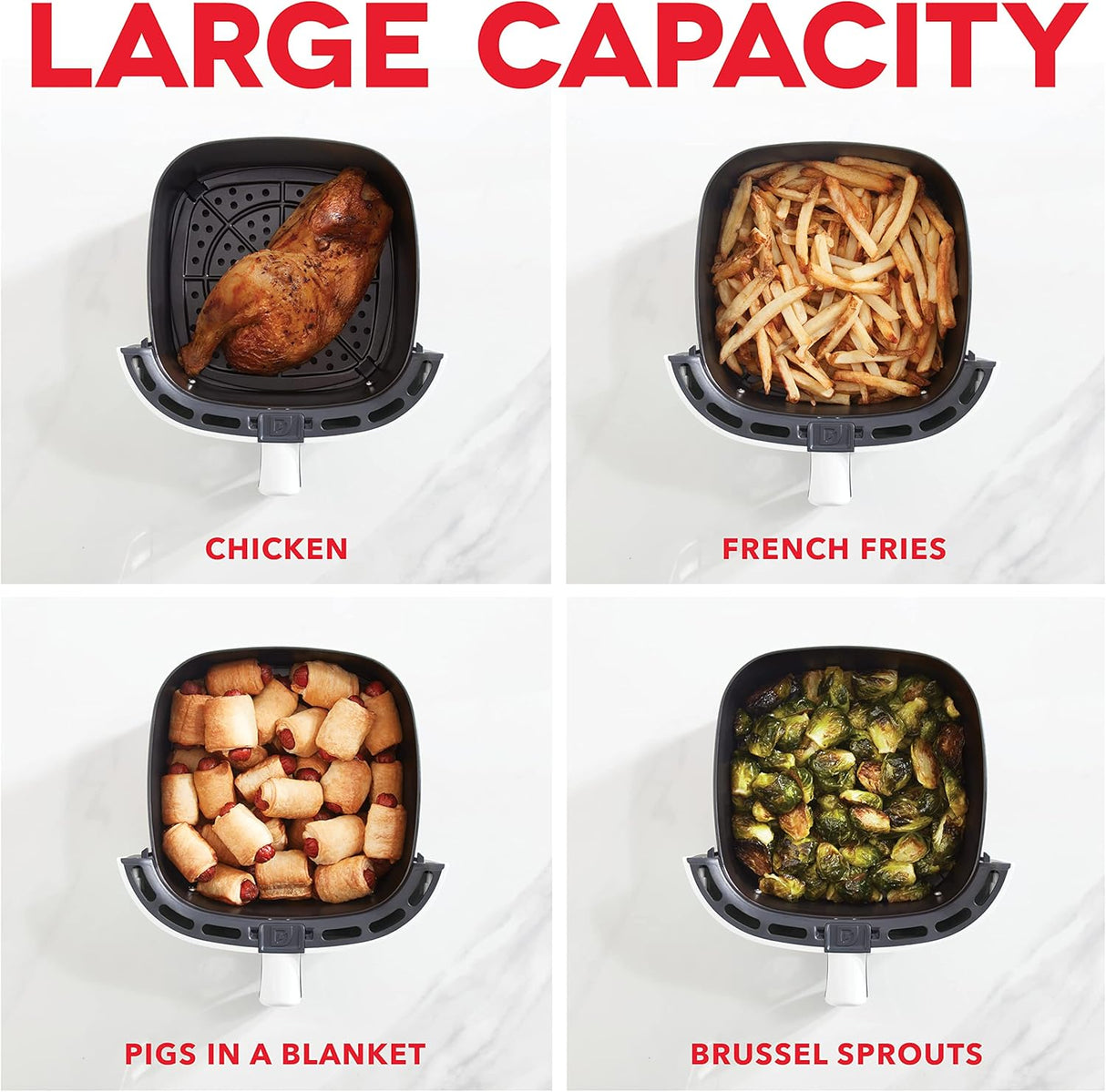 Freidora de Aire DASH Tasti-Crisp™, 2.6 Qt., 1000-Watt, Compacta