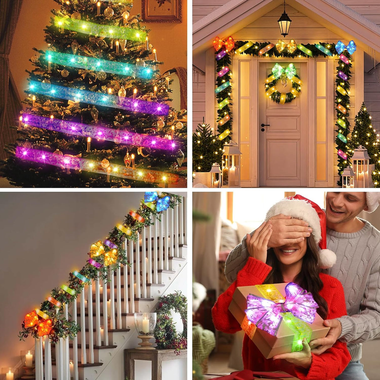 Decoraciones de Árbol de Navidad, 100 LED, 8 Modos, USB/Batería