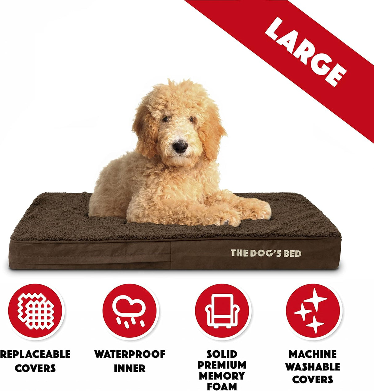 Cama ortopédica para perros, Dog's Bed, 40x25, memoria, lavable