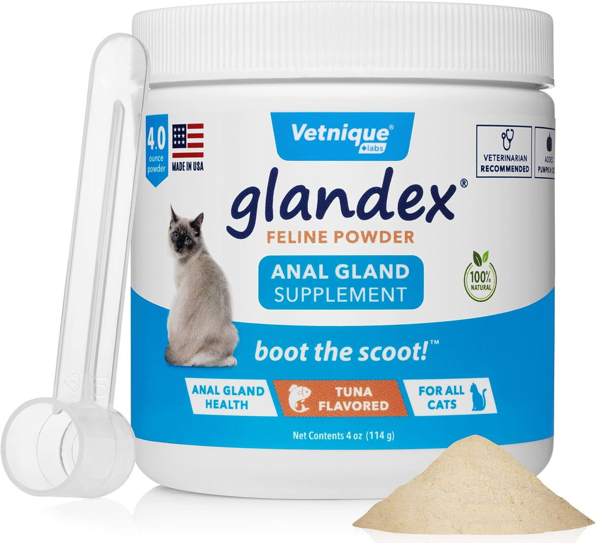 Suplemento de fibra de glándula anal felina en polvo