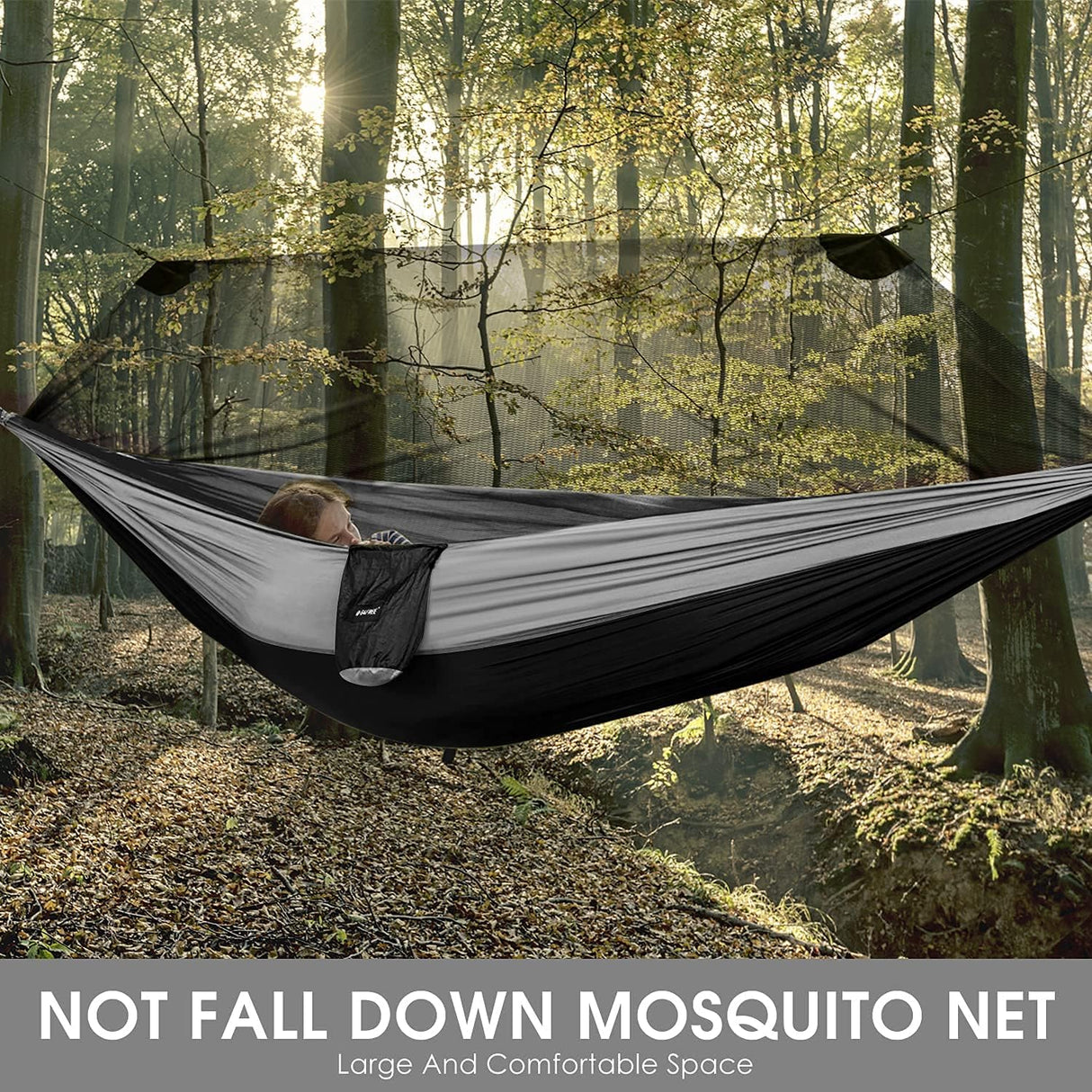 Hamaca grande G4Free con mosquitera para 2 personas, ligera