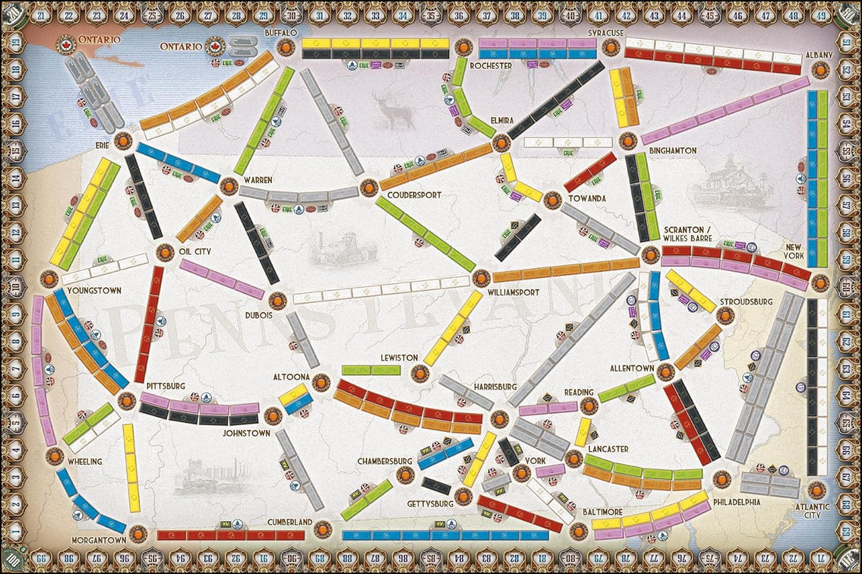 Expansión Ticket to Ride Reino Unido y Pennsylvania - Days of Wonder
