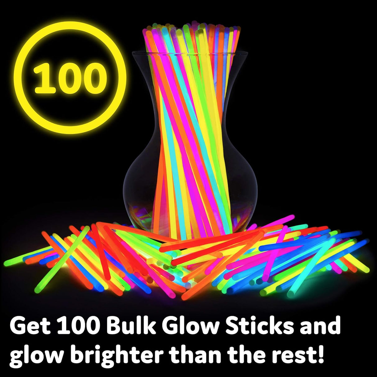 Glow Sticks para Fiestas Neon Pulseras-Collares Fluorescente