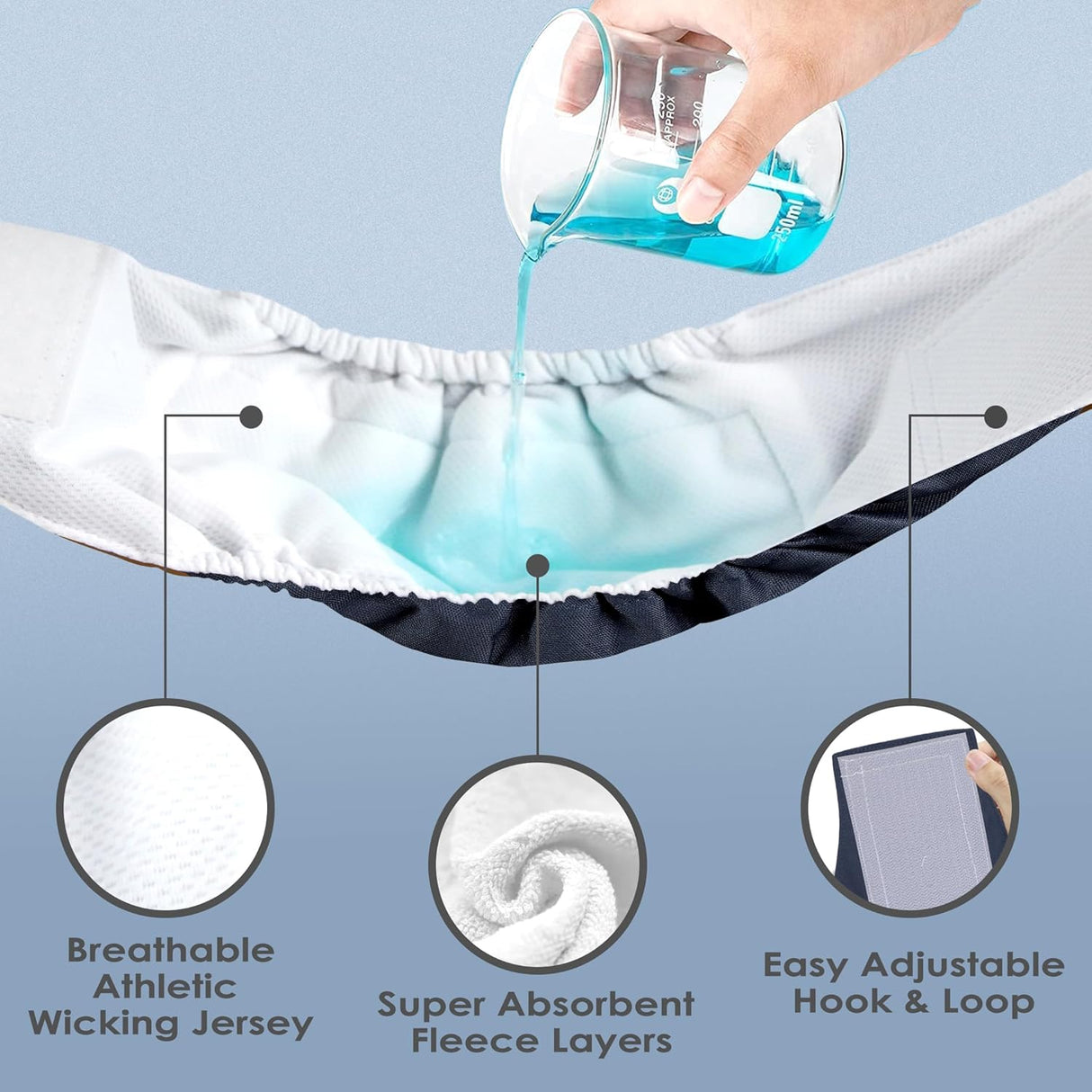 wegreeco Pañales lavables para el vientre pack 3 Pañales