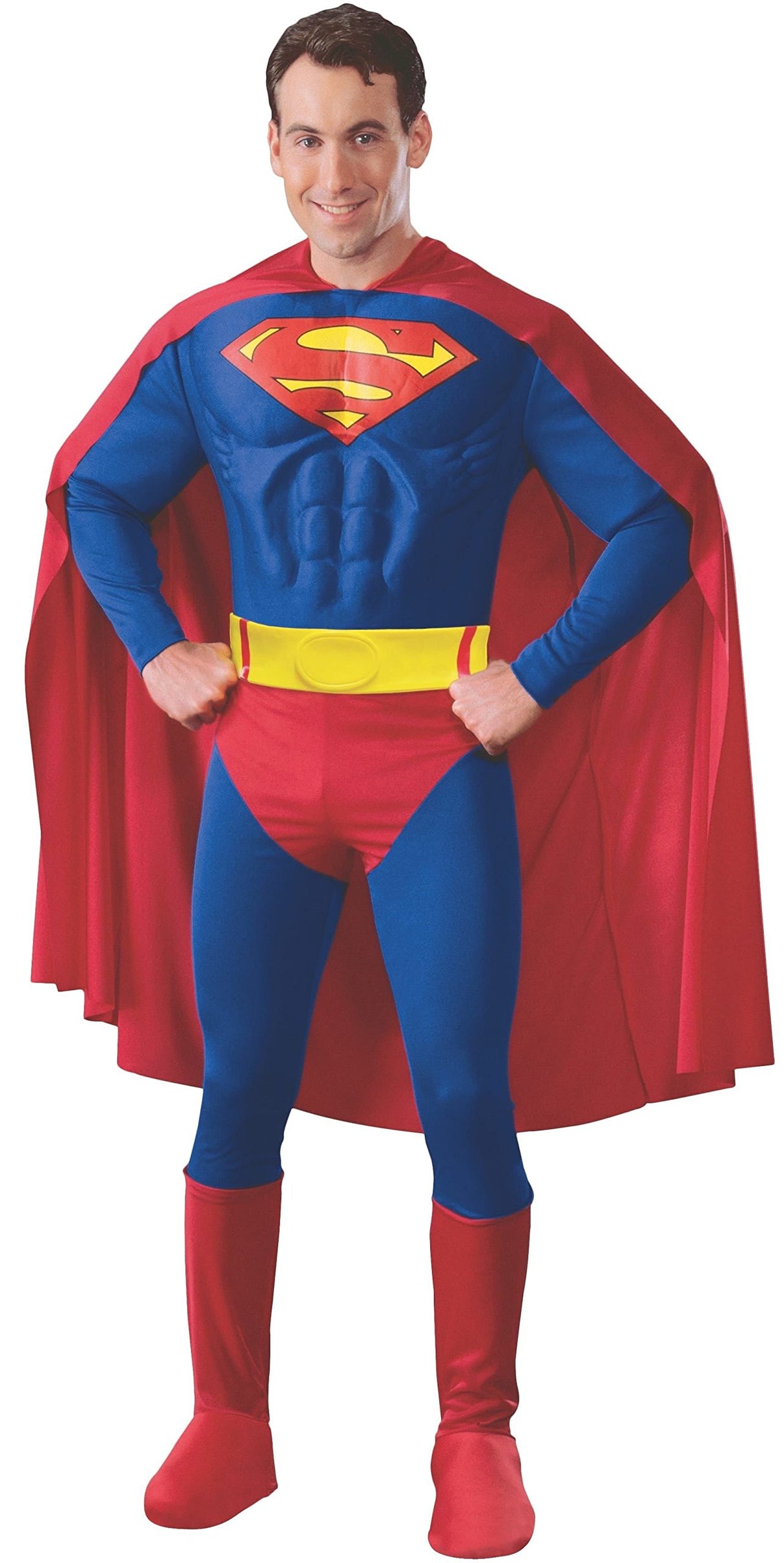Disfraz de DC Comics Deluxe Muscle Chest Superman, pequeño