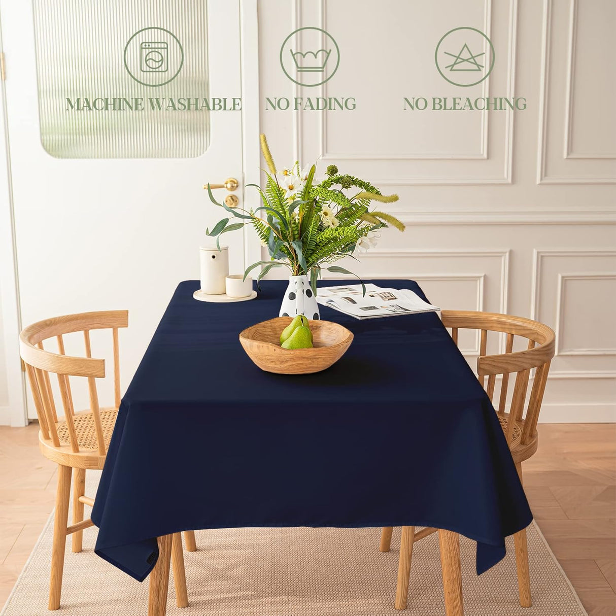 Mantel Impermeable Antimanchas para Mesa Rectangular 4 Pies