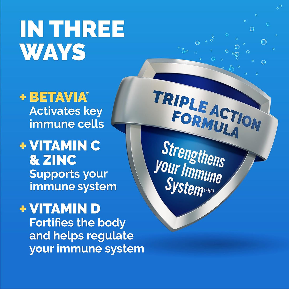 Emergen-C Immune+ Suplemento de Vitamina C, B, D – 50 sobres