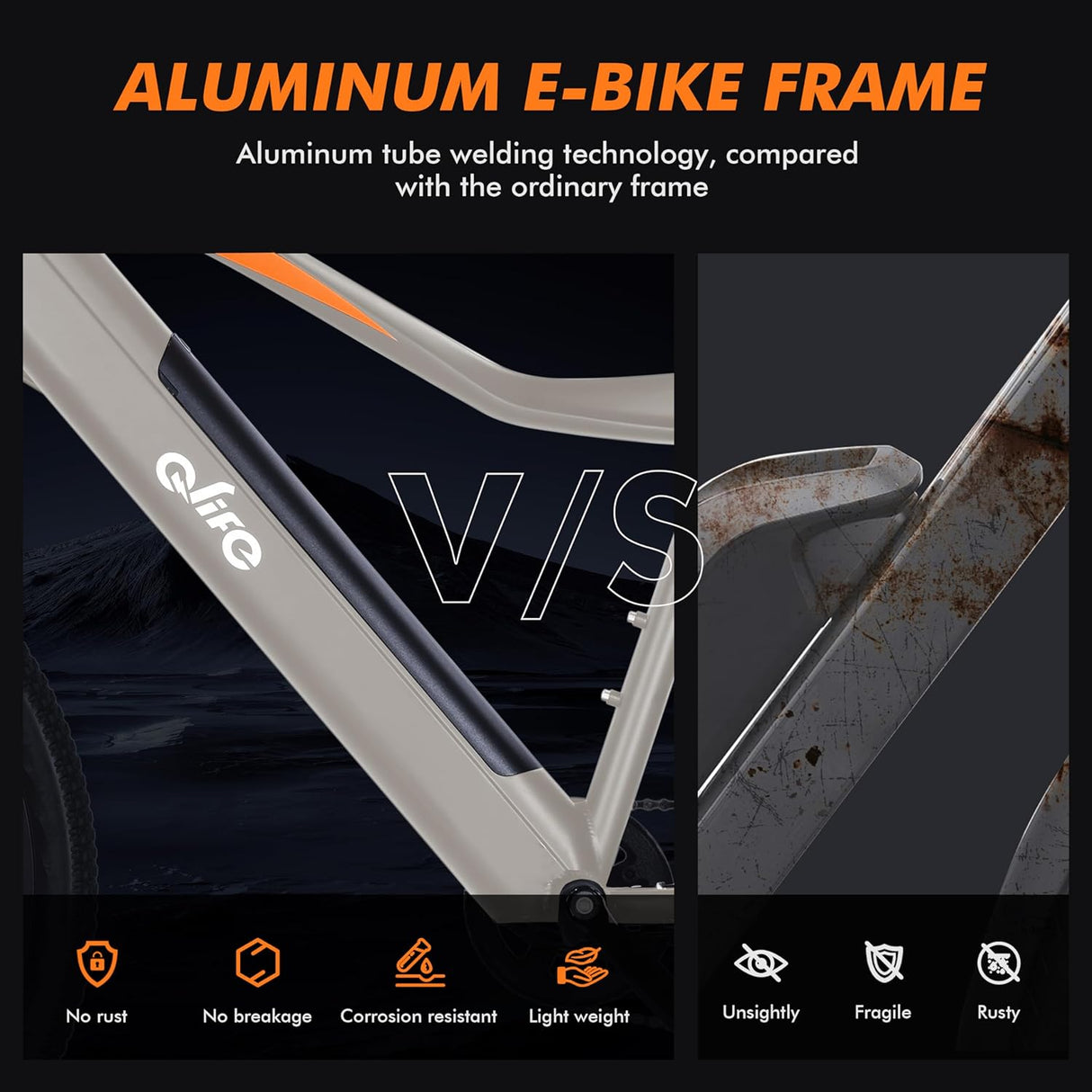 Bicicleta eléctrica Cityone 26 750W, batería extraíble, 7 velocidades