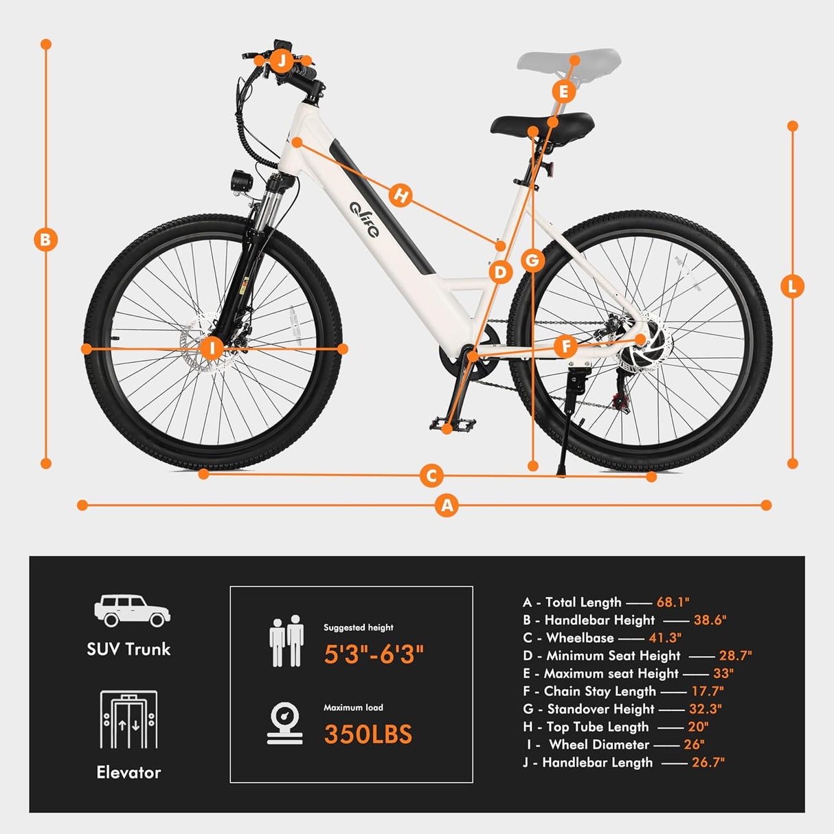 Bicicleta Eléctrica Cityone 26 750W, Batería Removible, E-Bike