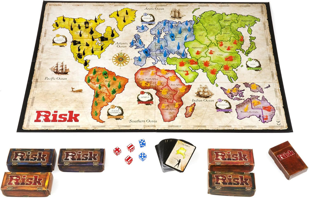 Juego de Mesa Risk, Estrategia para 2-5 Jugadores, 10+ Años