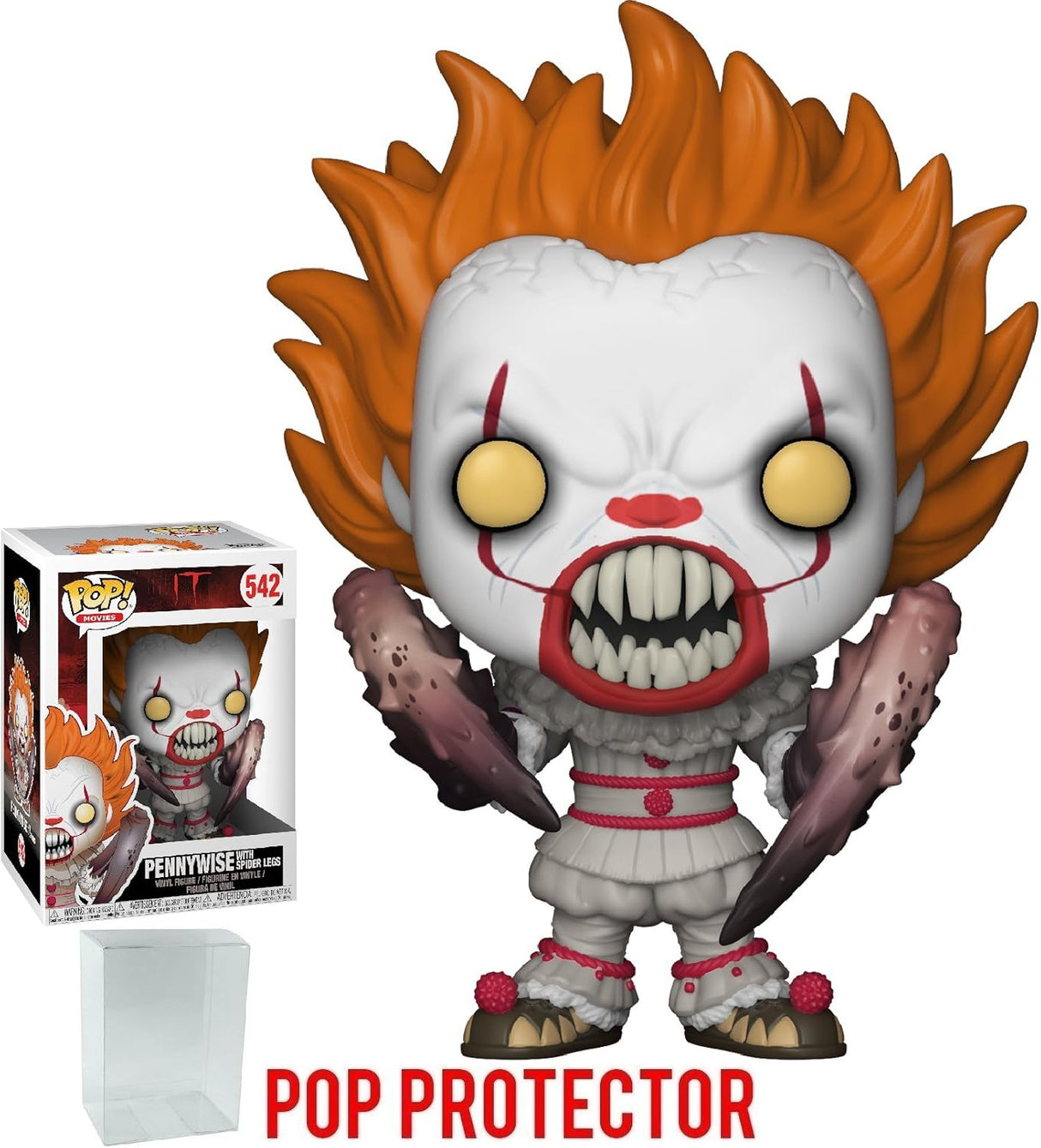 Figurita Funko It - Pennywise con patas de araña, con protector