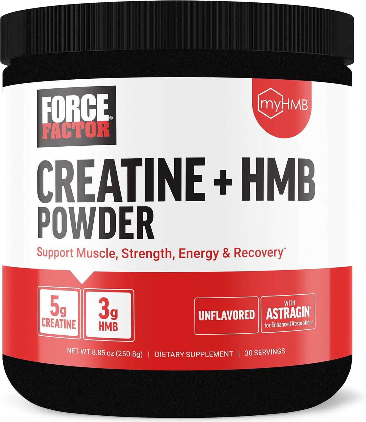 Force Factor Creatina HMB Polvo, 30 raciones