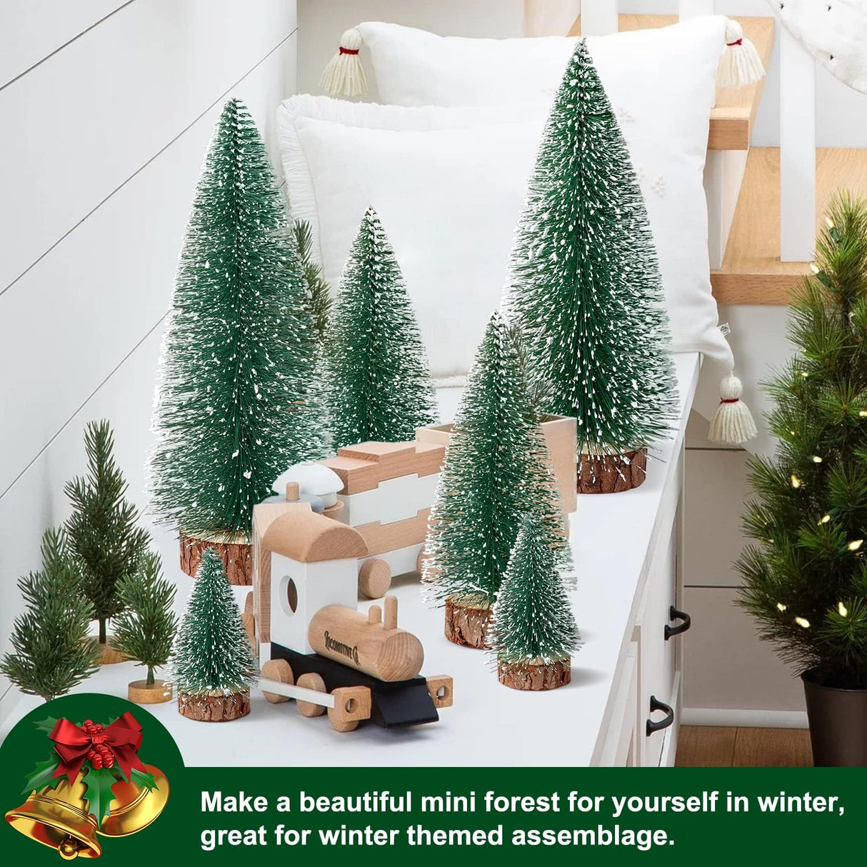 Hatisan 6 Mini Árboles de Navidad - Decoración de Mesa