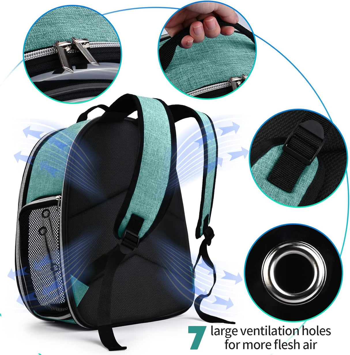 Mochila transportadora de gatos de burbujas