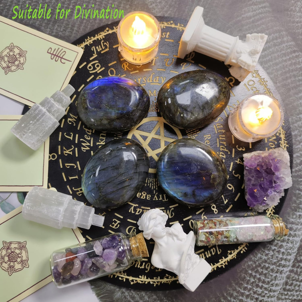 Cristales y piedras curativas de 2.2 a 2.4 pulgadas, piedras