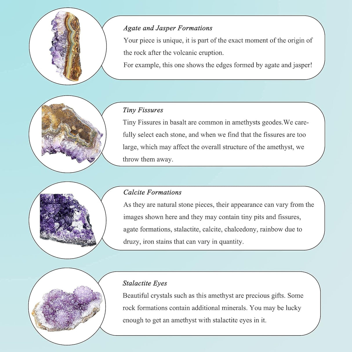 Top Plaza Piedras de cristal amatista natural