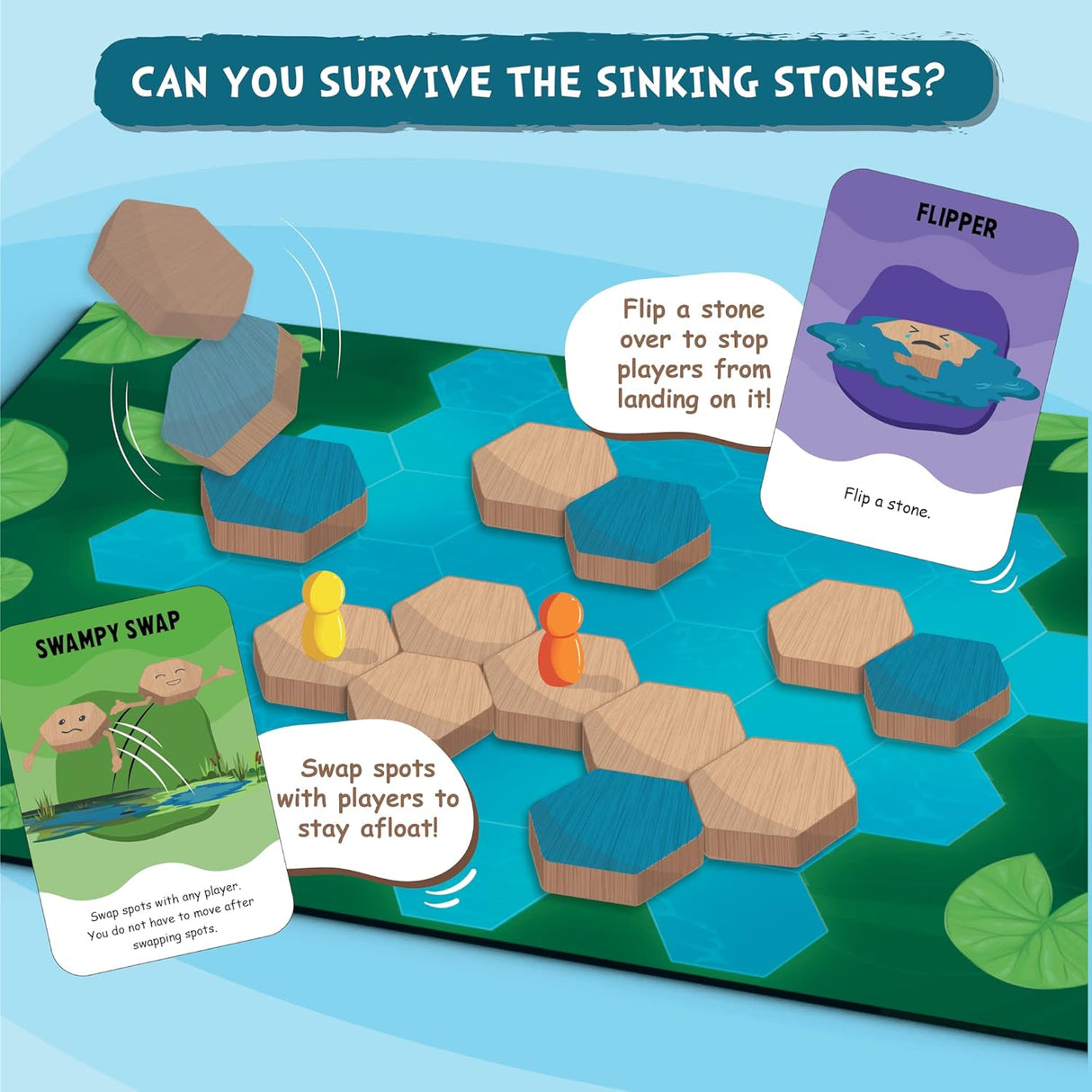 Juego de Estrategia Sinking Stones - Skillmatics, 6 años+