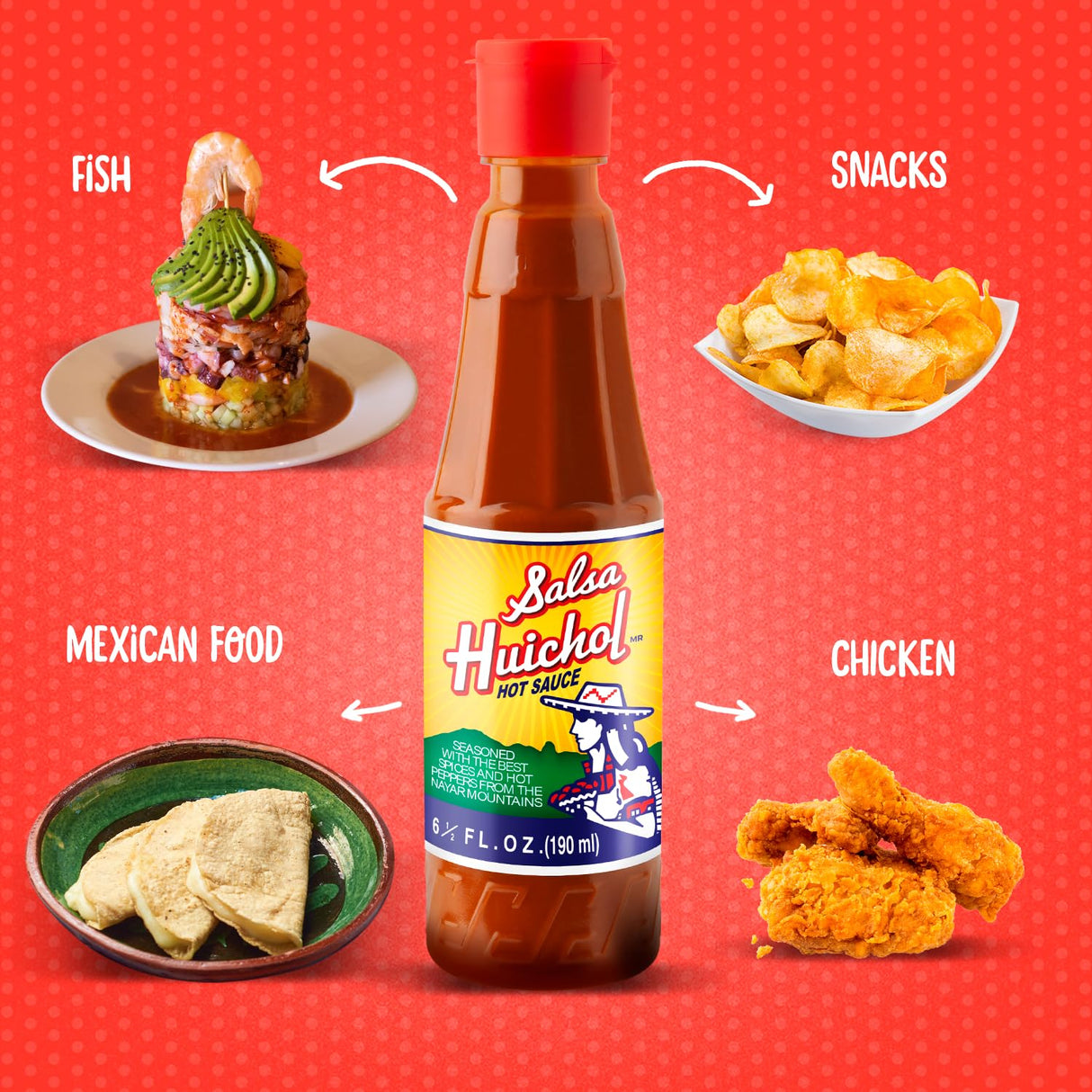 Salsa Huichol Original 6.42 oz - Paquete de 12 Botellas