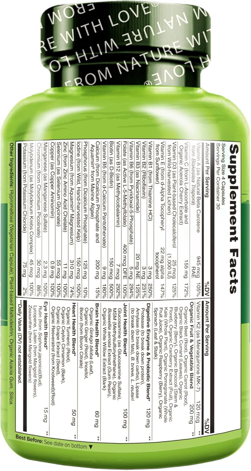 Suplemento Multivitamina de alimentos integrales para mujer