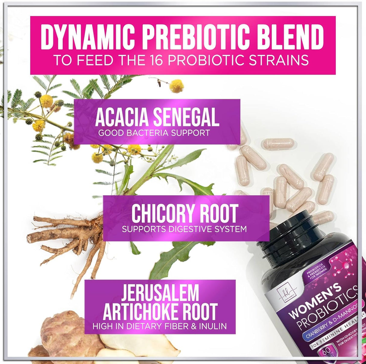 Hello Lovely! Probióticos formulados para mujeres 16 cepas