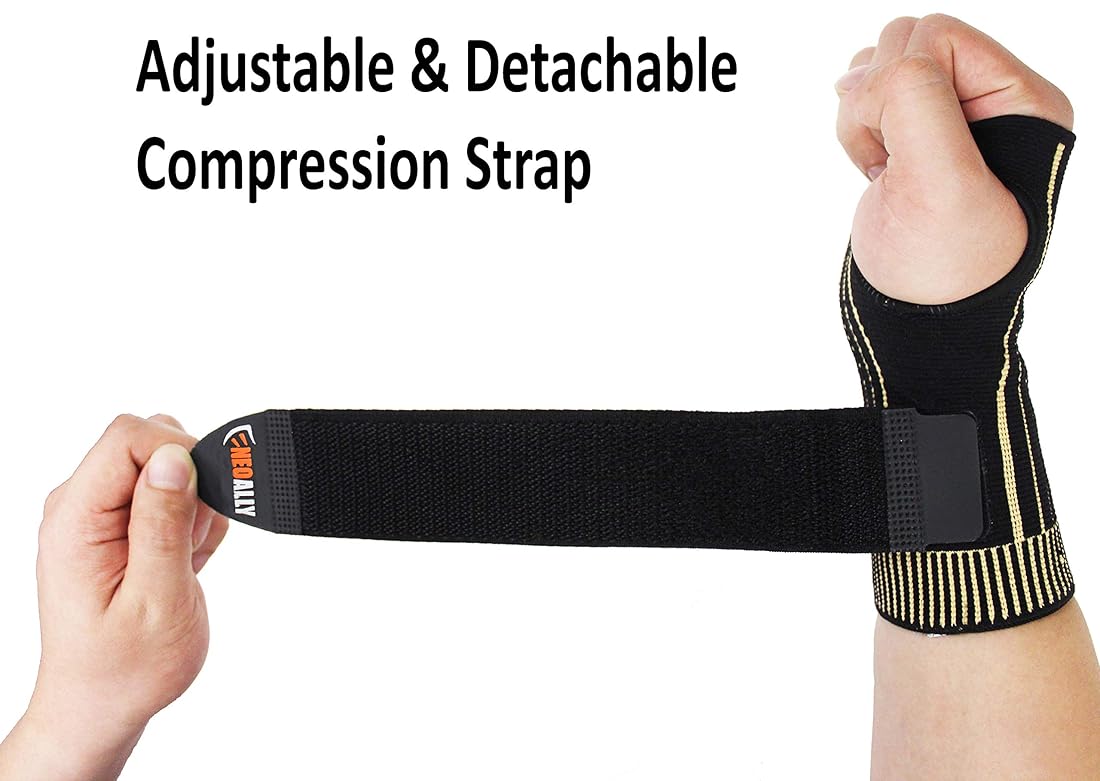 Muñequera de cobre con manga de compresión Brazalete