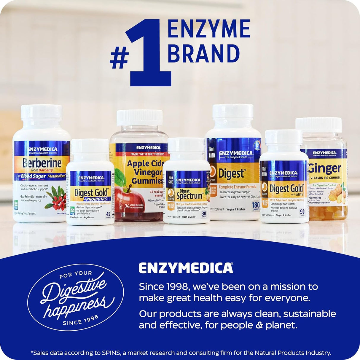 Suplemento Enzymedica Digest Gold + ATPro enzimática 240 und