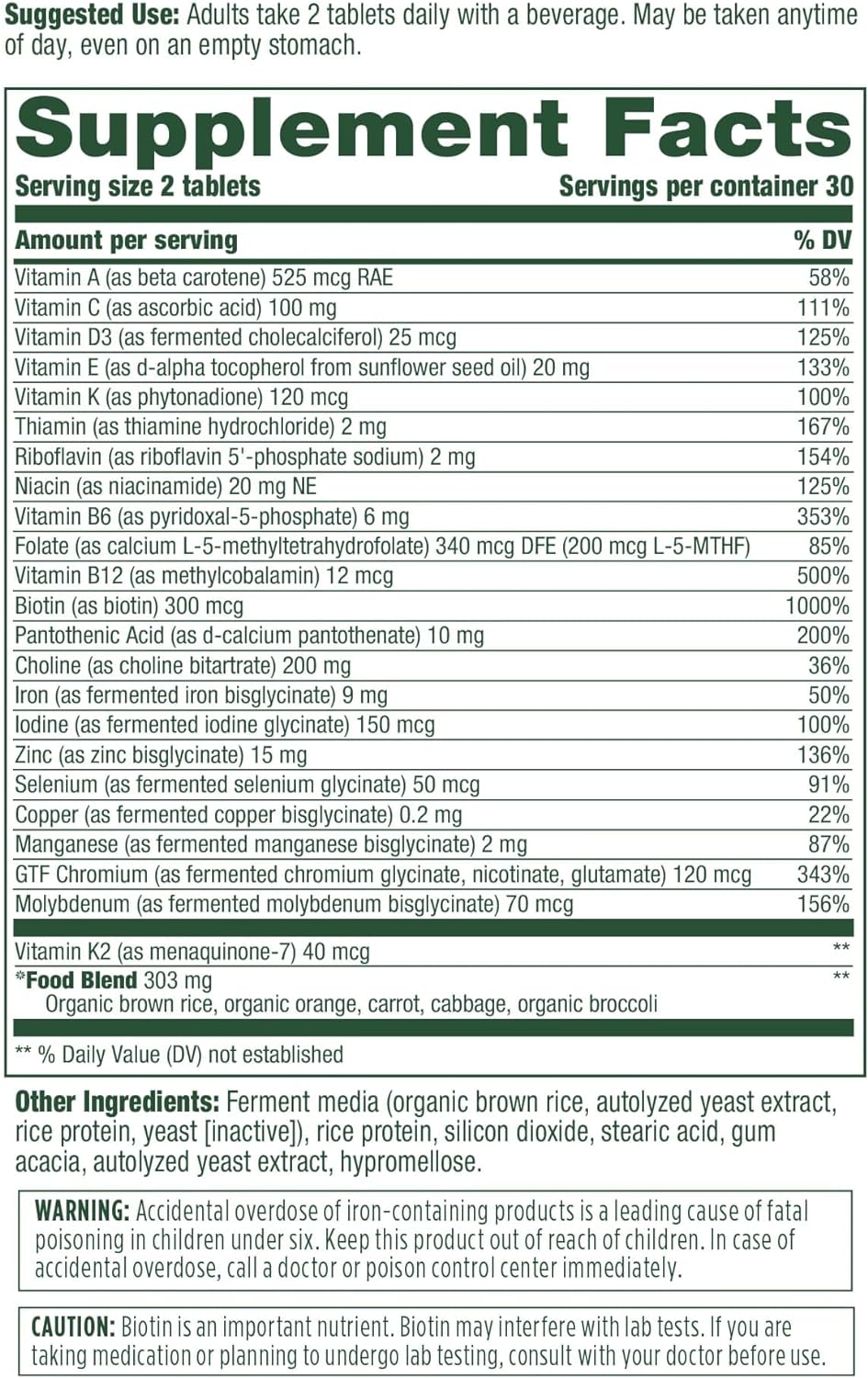 Suplemento MegaFood multivitamínico para mujeres con hierro
