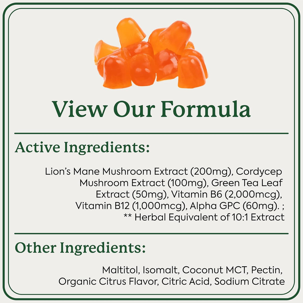 Gomitas de Hongos Nootrópicos con Lion’s Mane y Cordyceps