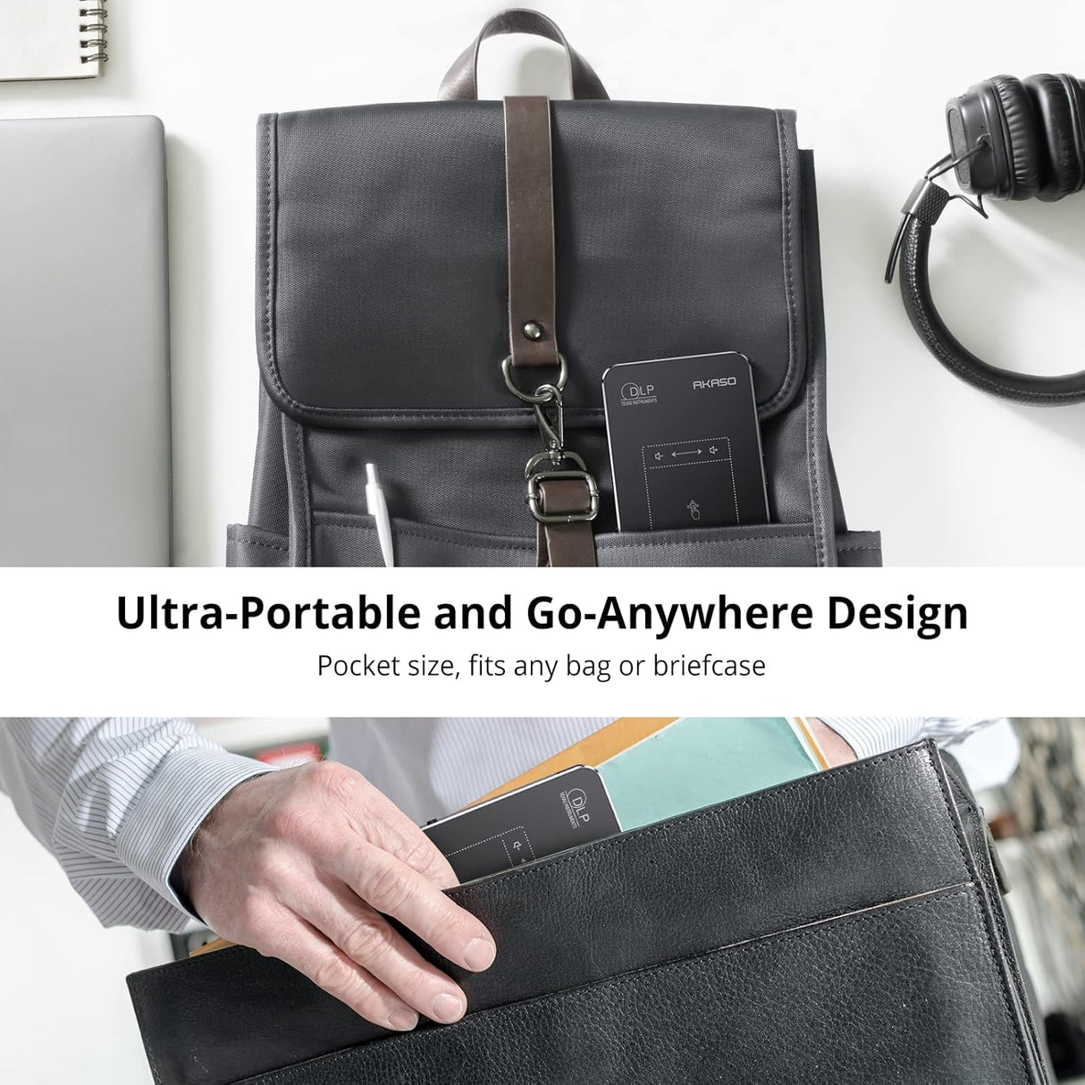 Proyector portátil AKASO WT50, 1080P, WiFi y Bluetooth