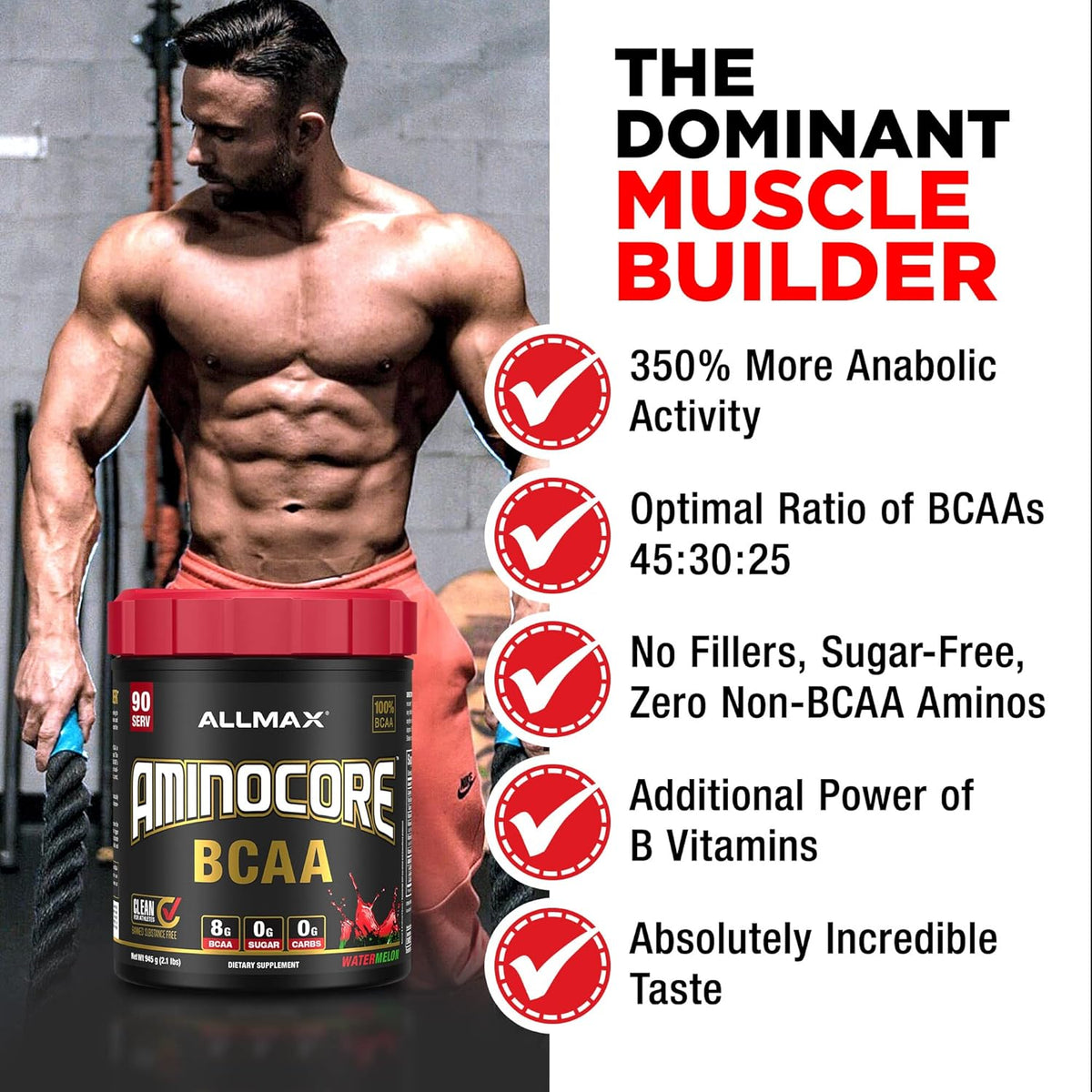 Allmax Nutrition Aminocore BCAA 8g Gluten Free 315g