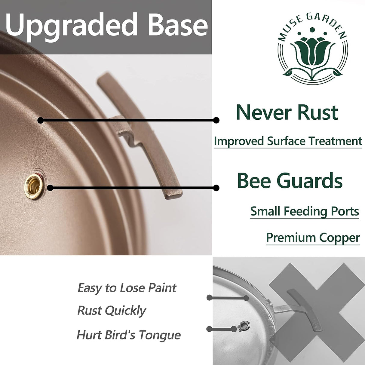Muse Garden Comederos de colibrí para colgar al aire libre.