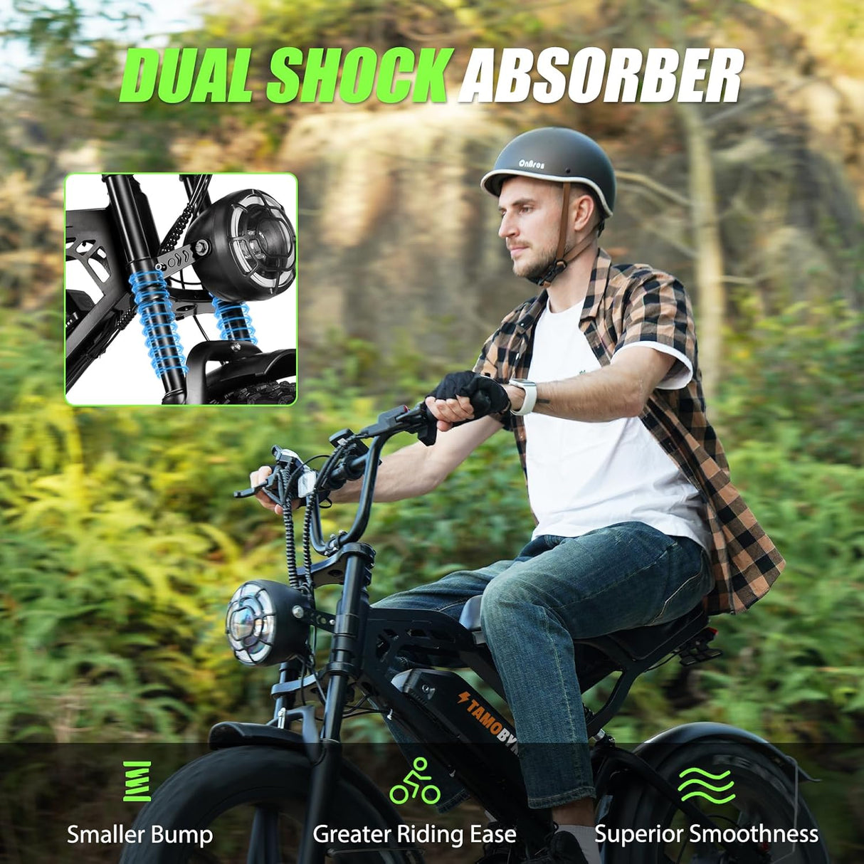 Bicicleta eléctrica V20 1000W 28MPH 48V 15AH, suspensión completa