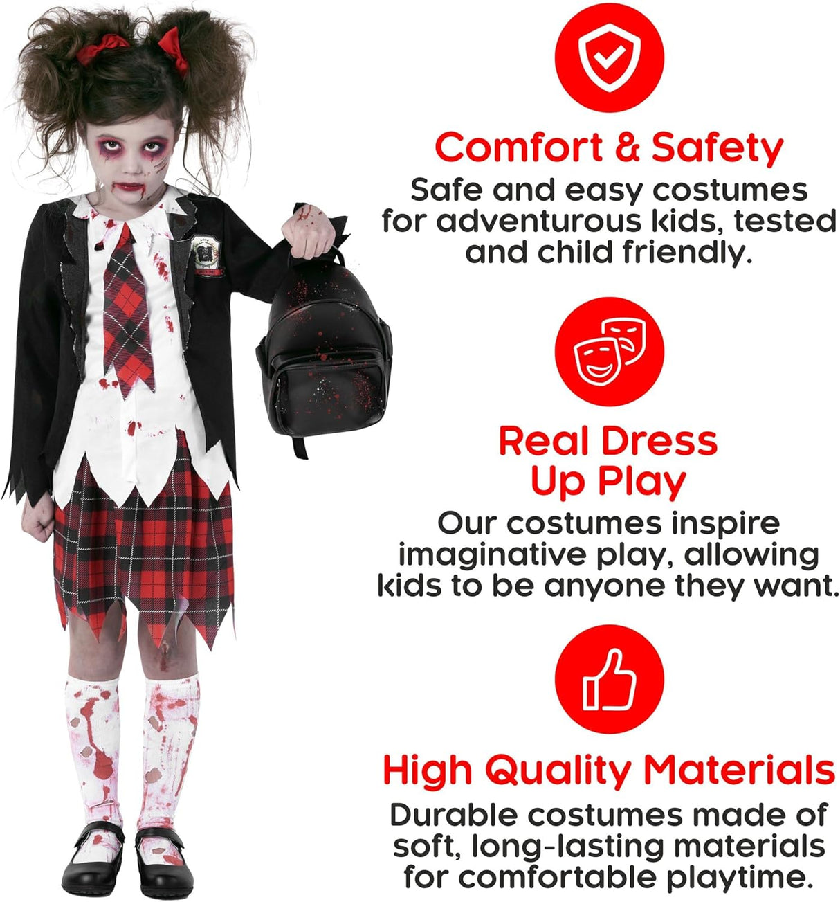 Disfraz de Zombie Escolar para Niñas - Morph Costumes - Kids Halloween