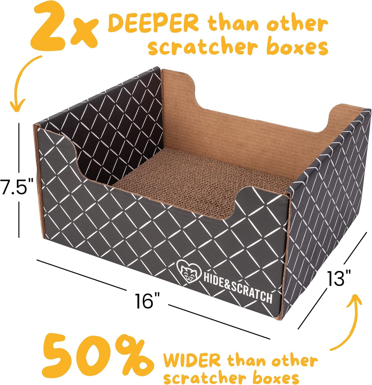 Rascador Caja y tumbona de cartón extra grande para gatos