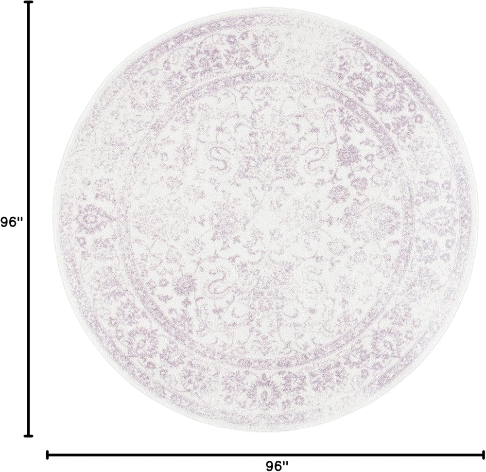 Alfombra de área redonda oriental desgastada ADR109U
