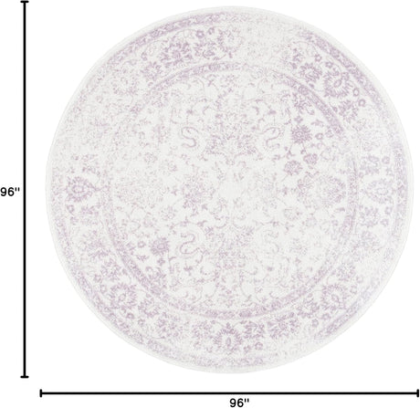 Alfombra de área redonda oriental desgastada ADR109U