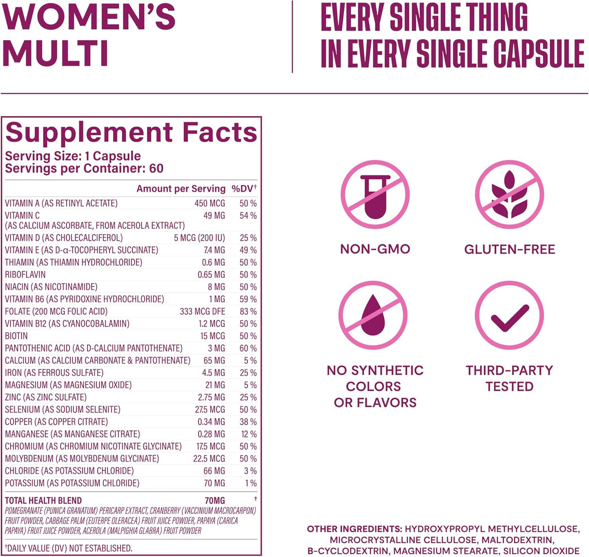Suplemento Multivitamínico Habit, 23 Vitaminas y Minerales, 60 Cápsulas