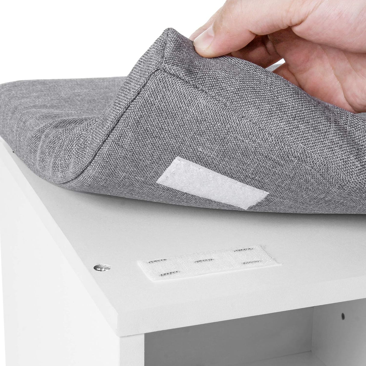 Banco para zapatos VASAGLE con cojín y 10 compartimentos