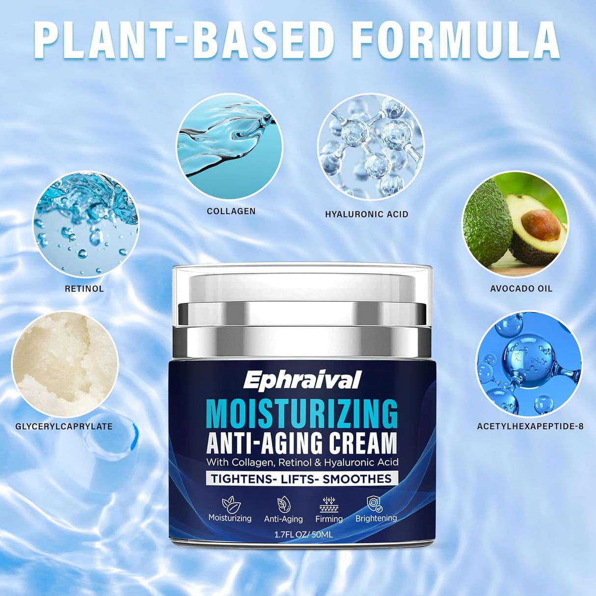 Crema hidratante facial Ephraival para hombre día y noche