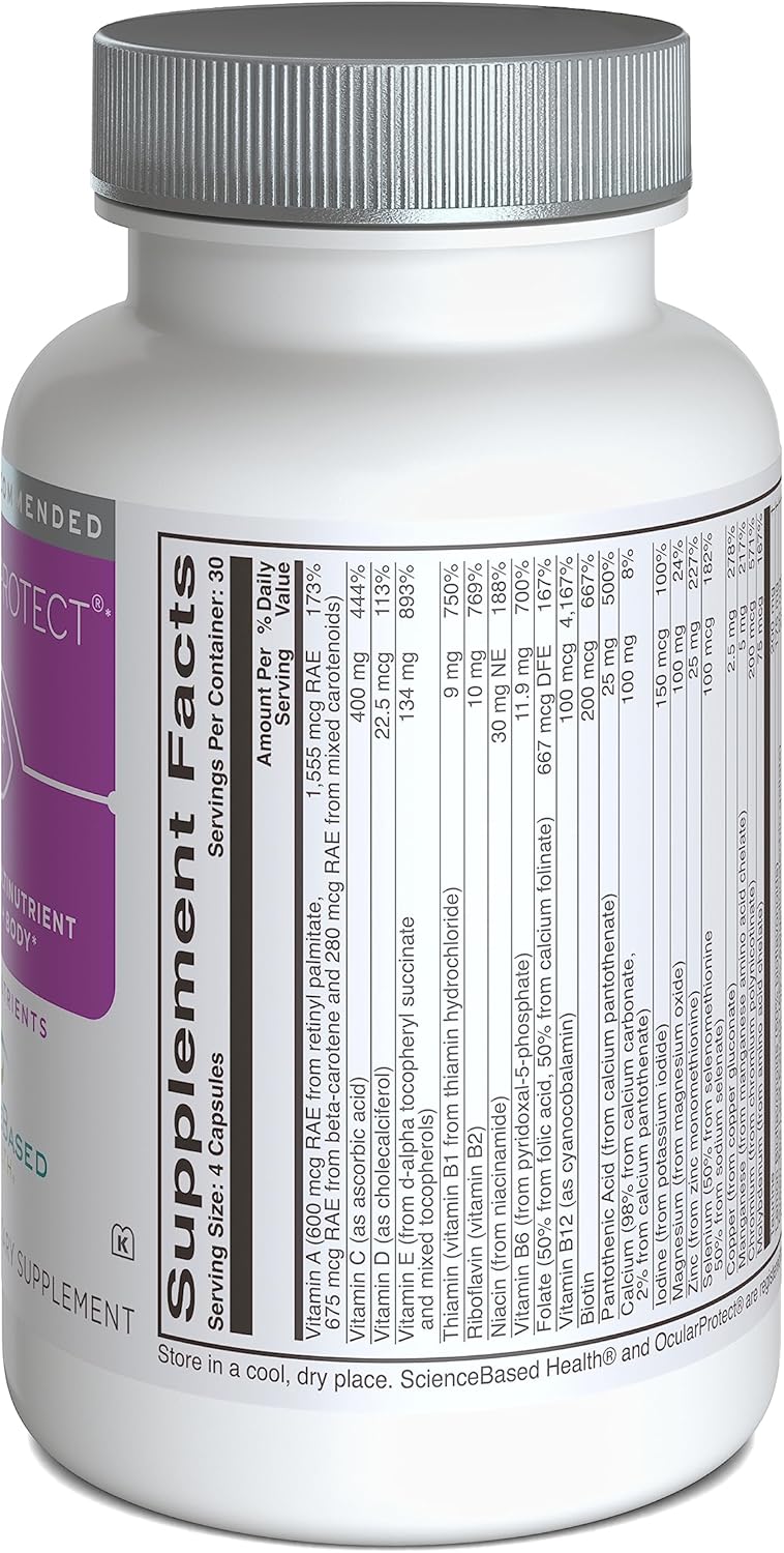 Suplemento Fórmula OcularProtect multinutrientes 120 cáp