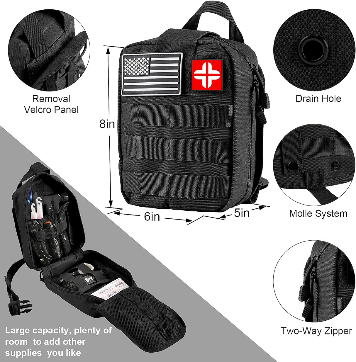 Kit Supervivencia y Primeros Auxilios Equipo Profesional Molle