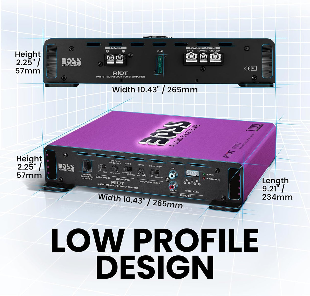 Amplificador Monobloque 1100W, 2-8 Ohm, R1100M-S