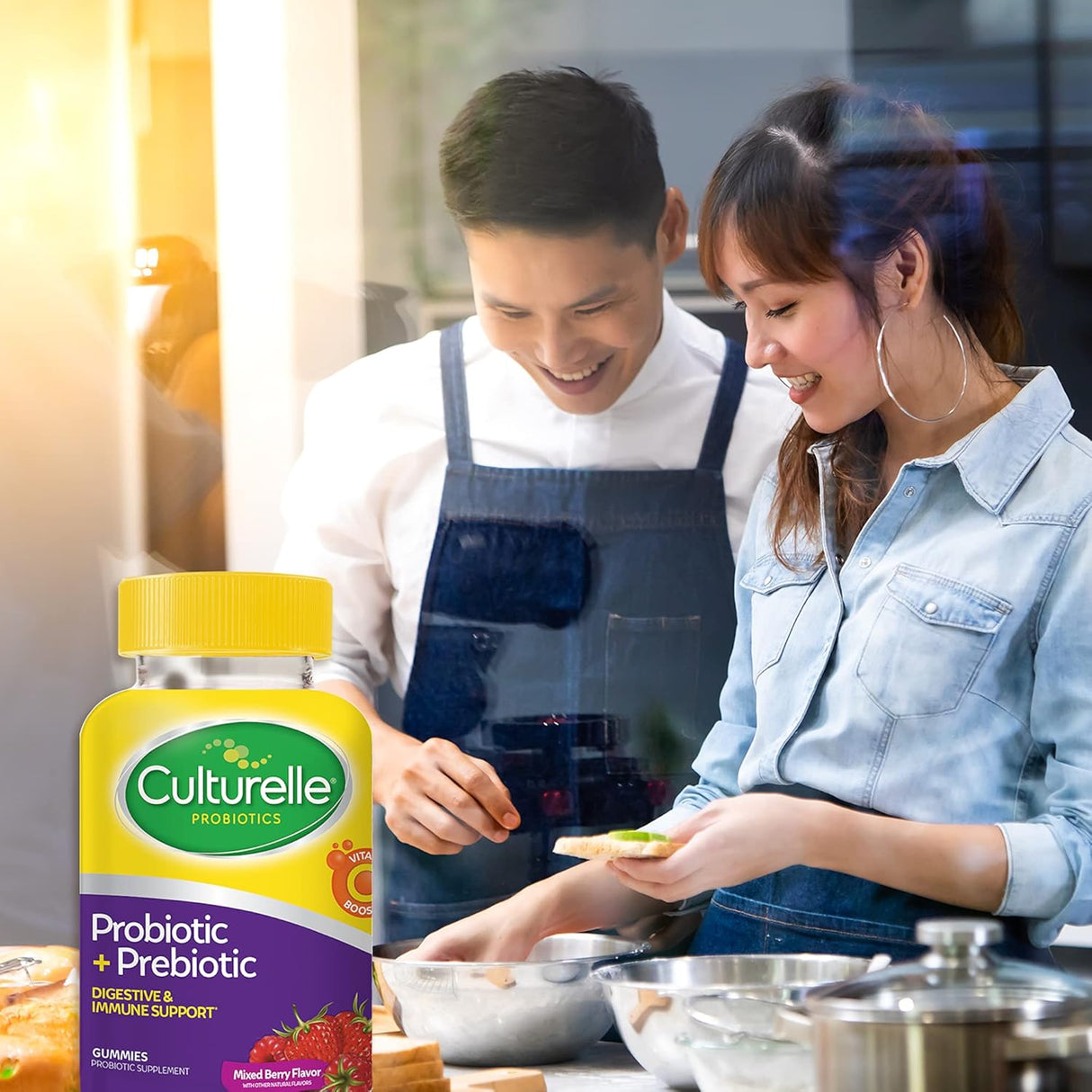 Gomitas probióticas con refuerzo vitamina C sin gluten