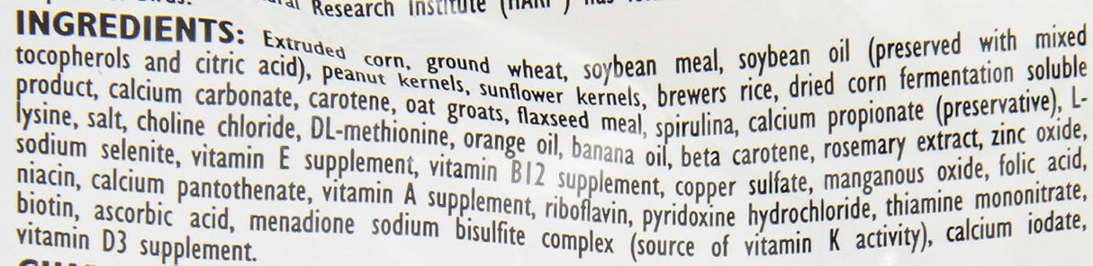 HARI Tropican Bird Food, alimento con cacahuetes 1.8 libras