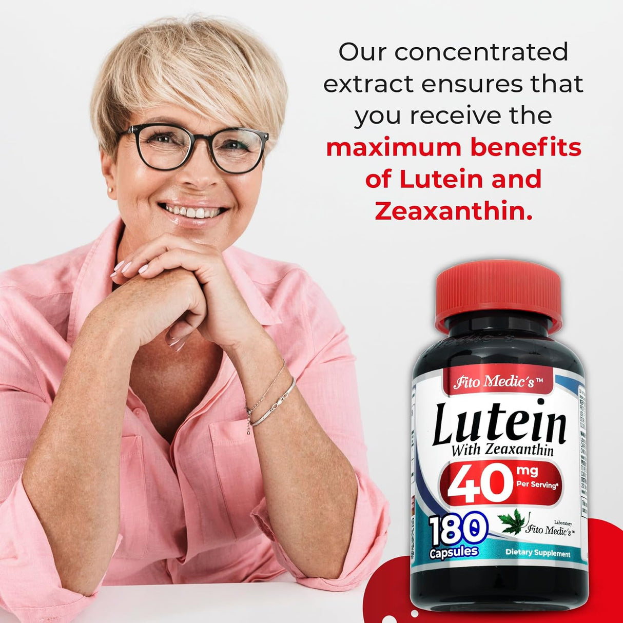 Suplementos Luteína | 180 Cápsulas | 40 mg | Luteína 40mg