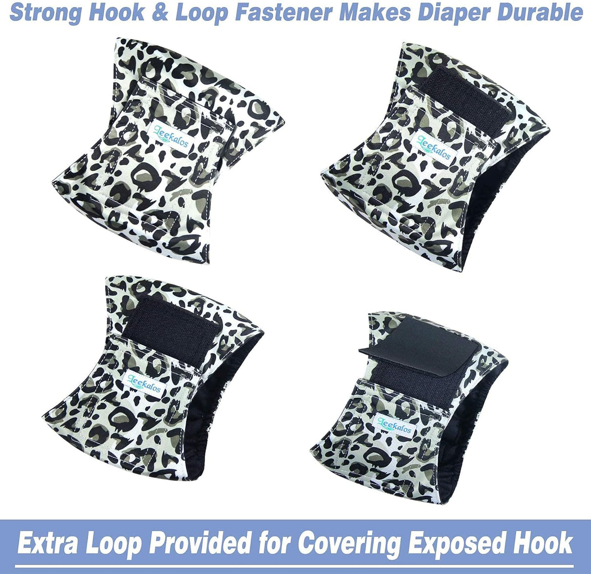 Leekalos Pañales para perros machos (S, leopardo)